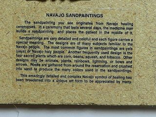 Authentic Vintage Navajo Sand Painting Sandpainting Phoebe Tsosie Framed/Matted 3