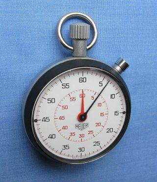 Vintage Heuer Pocket Stopwatch/stop Watch/lwt54 H/made In Switzerland
