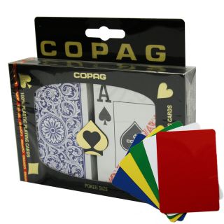 Copag 1546 Plastic Playing Cards Poker Size Jumbo Index Red Blue Gift
