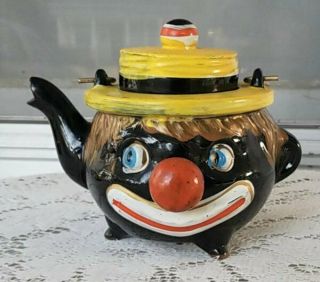 Vintage Thames Hand Painted Clown Teapot Japan