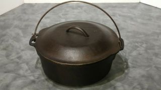 Vintage Griswold Wagner Ware 5qt Dutch Oven W / Lid Cast Iron Pot