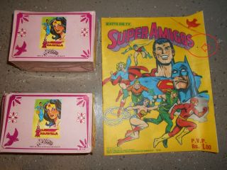 Us Vintage 2 Box Cards,  Album Empty Friends Dc Comics 70s Reyauca/venezue