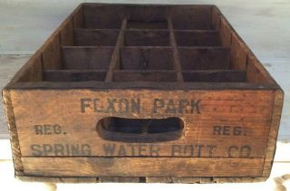 Vintage Mid Century Foxon Park Haven Ct Spring Water Bottle Crate C.  1947