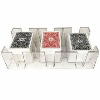 9 Deck Clear Canasta Playing Card Tray
