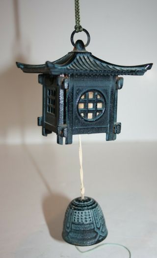 Cast Iron Metal Japanese Pagoda Lantern Wind Chime
