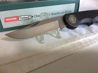Western USA stainless lockblade Knife unsharpened in the box 2