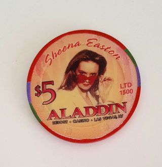 $5 Las Vegas Aladdin Sheena Easton Casino Chip