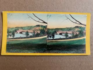 Central Park York City Stereoview The Bow Bridge By Anthony 1860s