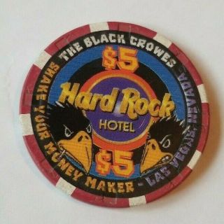 Hard Rock Hotel Las Vegas Casino Chip The Black Crowes $5 Limited Edition