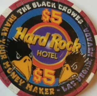 Hard Rock Hotel Las Vegas Casino Chip The Black Crowes $5 Limited Edition 2