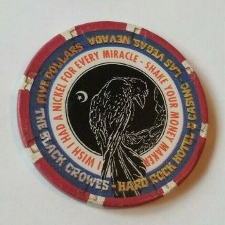 Hard Rock Hotel Las Vegas Casino Chip The Black Crowes $5 Limited Edition 3