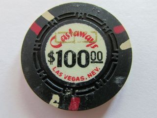 $100 Black Casino Chip Castaways Casino Las Vegas Nv Gambling Hall $100 Chip