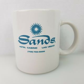 Vtg Las Vegas Sands Hotel Casino Ceramic Coffee Mug Cup Collectible Advertise