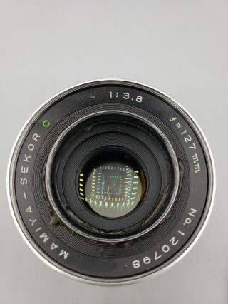 Mamiya - Sekor C Seiko Vintage Camera lens No.  120798 1:3.  8 f=127mm See Descpt. 2