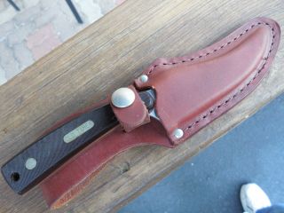 Vintage Old Timer Schrade 152 Usa Knife Old Style Carbon Steel Blade W/sheath