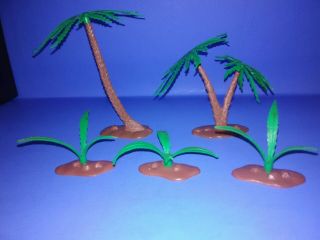 Vintage Marx Prehistoric Playset Palm Trees And Ferns