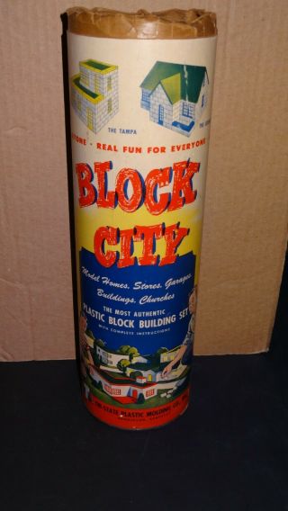 Vintage Block City B 500 Set 300 Blocks Tri State Plastic 1950s Or 1960s Neat