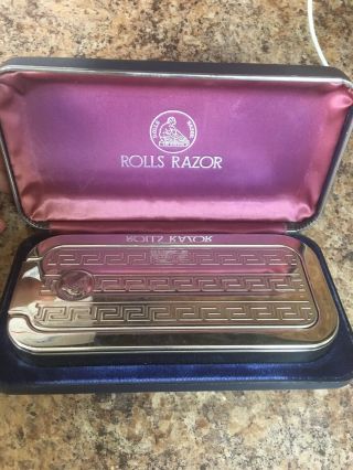 Vintage Antique Rolls Razor " The Whetter " Made In England W/ Case