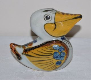 Vintage Ken Edwards Tonala Signed Handpainted RARE Ceramic Pelican 3