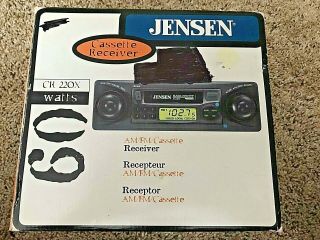 Vintage Jensen Car Stereo With Cassette Plus Am/fm Stereo Radio Cr 220x 4 X 15 W