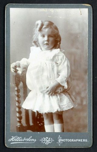 Victorian Carte De Visite Cdv By Hellis & Sons - Pretty Little Girl,  Adorable
