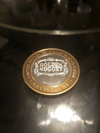 Golden Nugget Las Vegas Silver Strike.  6 Oz.  999 Fine Gambling Hall