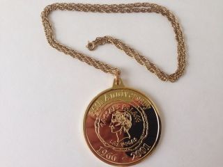 Caesars Palace Las Vegas 35th Anniversary Medallion Souvenir With 23 " Chain 2001