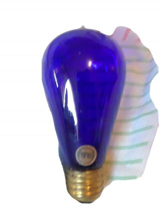 Vintage Cobalt Blue Light Bulb