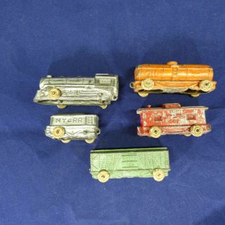 5 Vintage Barclay Toy Trains