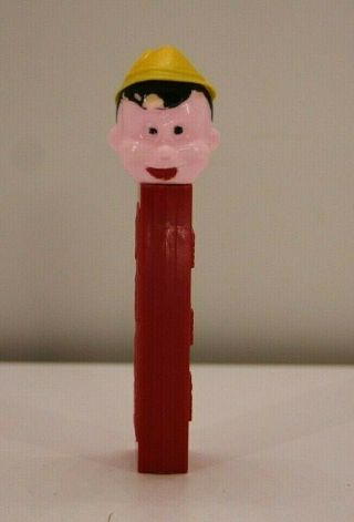 Vintage Pinocchio Pez Dispensers No Feet Red Base Yellow Hat Painted Hair Lips