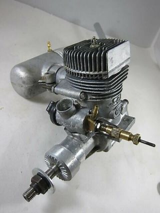 Vintage Tigre G75 R/c Model Airplane Engine With Muffler Made In Italy