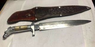 Vintage Hand Forged Knife From Mexico And Sheath