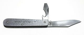 Camillus York Usa What - A - Knife 2 Blade Folding Pocket Knife