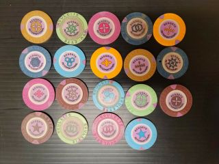 (19) Roulette Chips From Resorts International Casino,  Atlantic City