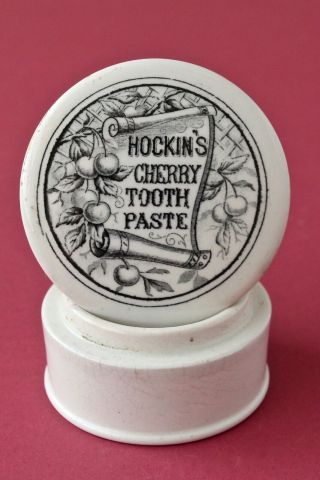 Vintage C1890s Hockin Wilson Co London Cherry Tooth Paste Potlid Pot Lid,  Base