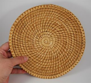 Sw Native American Basket Tray Papago Pima Tohono O’odham Yucca Open Coil Db59