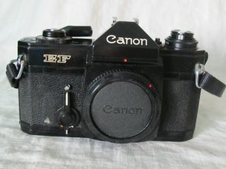 Vintage Canon Ef 35mm Slr Black Body W/ Body Cap