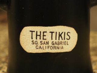 Vintage Moai Tiki Mug - Otagiri Omc - Black Satin - The Tikis South San Gabriel