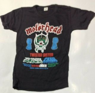 Motorhead Twisted Sister vintage 1980s T SHIRT UNWORN single stitch S - FESTIVAL 3