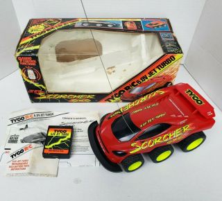 Vintage 1993 Tyco Taiyo Scorcher 6x6 Rc Car W/ Box Manuals 2 Batteries No Remote