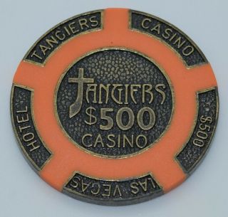 (1) Tangiers $500 Casino Chip Las Vegas Brass Core 16 Gram Rare