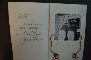Vintage Photo Christmas Card Unusual The End In View Of Mens Rear Ends 918029