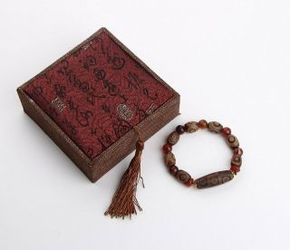 Wenmily Feng Shui Tibetan Dzi Bead Protective Amulet Bracelet,  Attract Wealth An 3