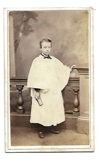Cdv Photograph Of A Young Victorian Choir Boy By J Charles Of Chester
