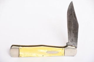 Rare Western States Coke Bottle Yellow Handle Single Blade Folding Knife