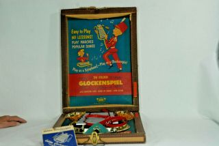 Vintage Emenee Glockenspiel Toy Musical Instrument and Book 2