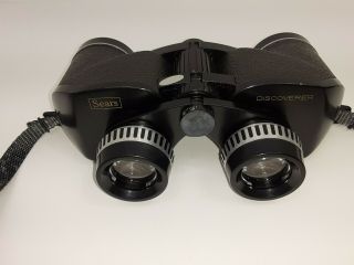 Vintage Sears Binoculars Discoverer 7 X 35 Model No.  6266 w/ Case 3