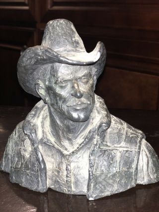 Michael Garman Productions Cowboy Bust Figurine Large Cowboy Hat.  Colorado.  1974