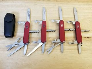 Victorinox Huntsman,  Camper,  Climber & Spartan 91mm Swiss Army Knives,  1 Case