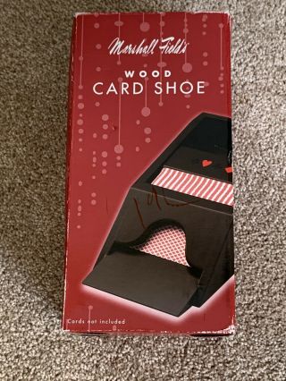 Marshall Fields Wood Blackjack Card Shoe